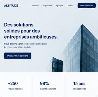 Aperçu de site ambiance corporate